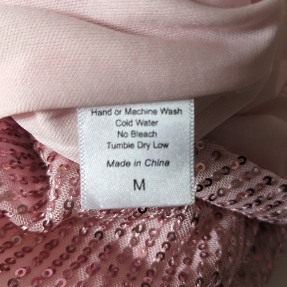 Minnie Sequin Halter Dress in Pink - Picture 4 of 5